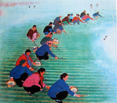 Chinese poster | From the Huxian peasant paintings series. F… | Flickr