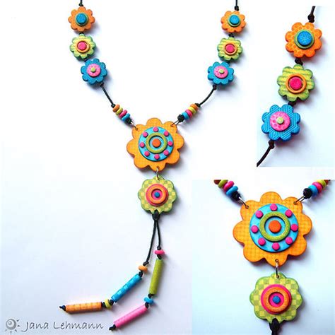 Flower Power | polymer clay - A remake of a necklace I made … | Flickr