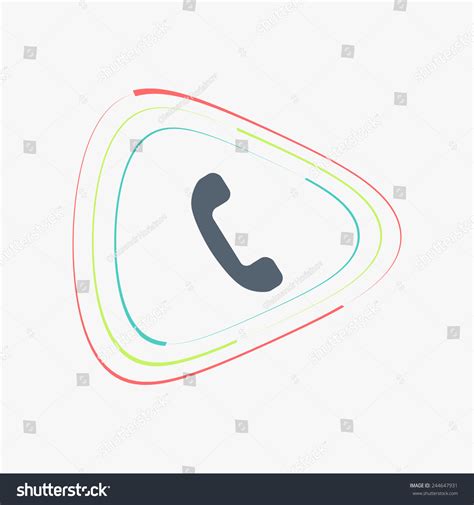 Call Button Phone Icon Handset Icon Stock Vector (Royalty Free ...