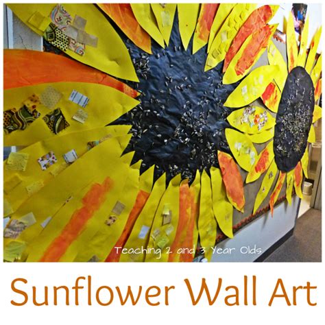 Sunflower Wall Art for Toddlers and Preschoolers