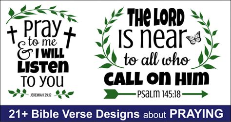 Bible Verses About Praying: Free Bundle of SVG Files and Designs ...