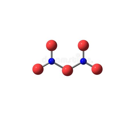 Dinitrogen Pentoxide Molecular Structure Isolated on White Stock Illustration - Illustration of ...