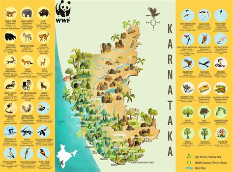 Green Humour: The Wildlife of Karnataka- an illustrated map