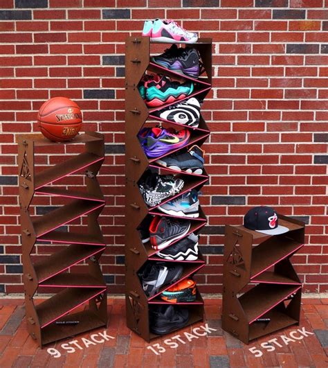 Sneaker storage, Kickstarter, Sole Stacks in 2020 | Shoe storage small space, Wall mounted shoe ...
