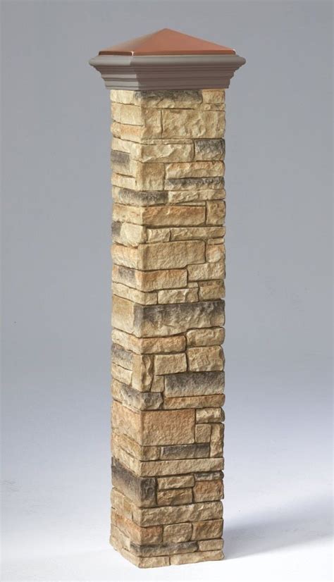 Decorative Stone Post Covers by Deckorators | Stone decor, Pergola ...