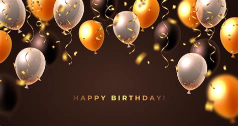 Free Vector | Realistic birthday background with balloons