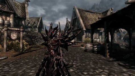 TES V: Skyrim Daedric Armor Mod + Mesh Change [PC] - YouTube