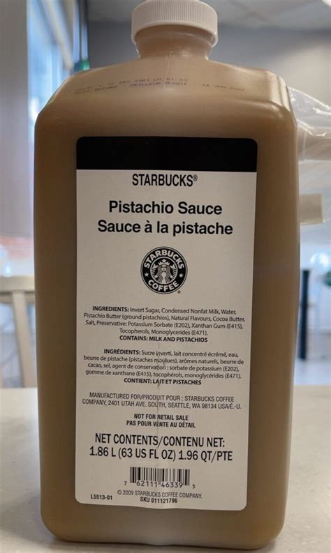 Pistachio Sauce - Starbucks Coffee Company