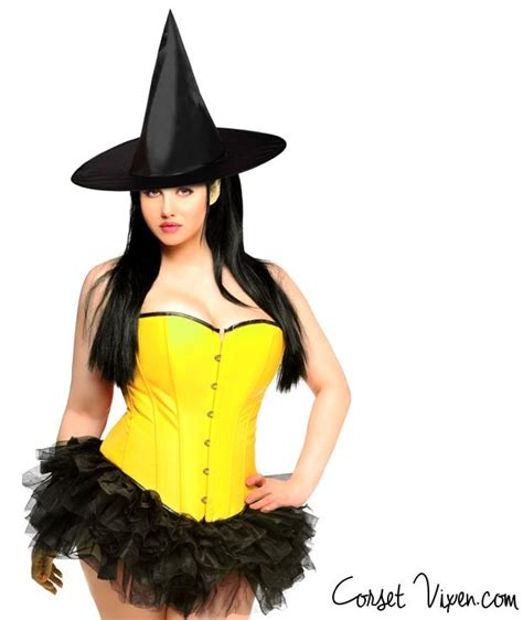 Pin-up Yellow Witch Costume | Halloween Corset: Corsetvixen.com