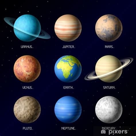 Fotomural Los planetas del Sistema Solar - PIXERS.ES | Solar system planets, Solar system, Solar ...