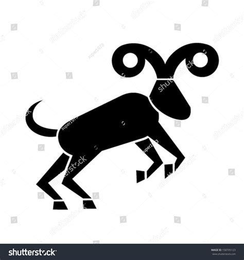 Ram Zodiac Sign Vector Illustration Stock Vector (Royalty Free ...