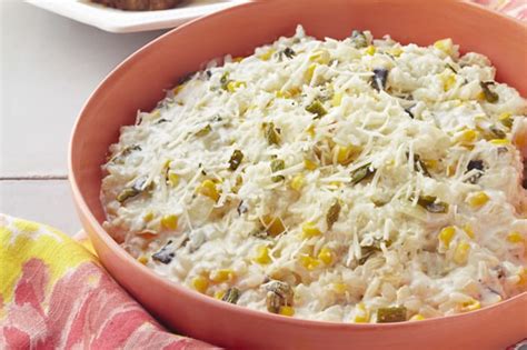 Creamy Poblano & Corn Rice Casserole - Flip Flop Foodies