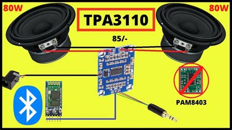 TPA3110 Digital Amplifier Board//how to make bluetooth sound box(home made) | Sound boxes ...