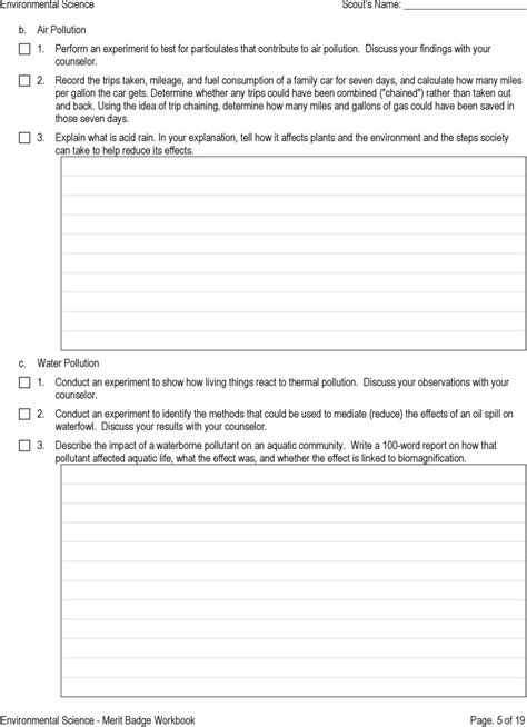 environmental science merit badge worksheet for 5th 12th grade lesson planet - environmental ...