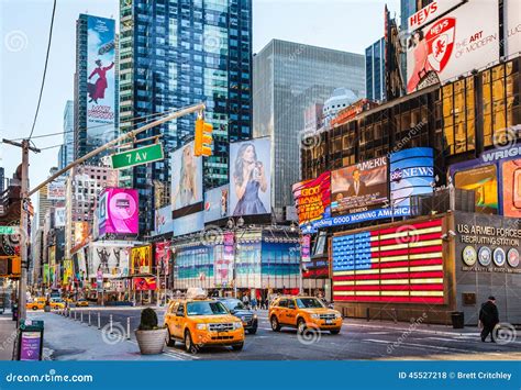 Times Square New York editorial stock photo. Image of daytime - 45527218