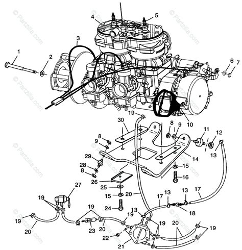 Polaris Snowmobile 1998 OEM Parts Diagram for Engine Mounting E981766 ...