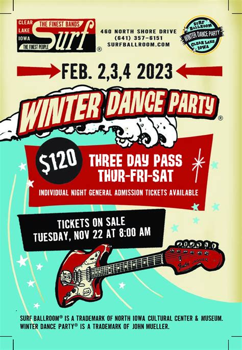 Entertainment Lineup Announced for Surf Ballroom’s 2023 Winter Dance Party® - Star 106