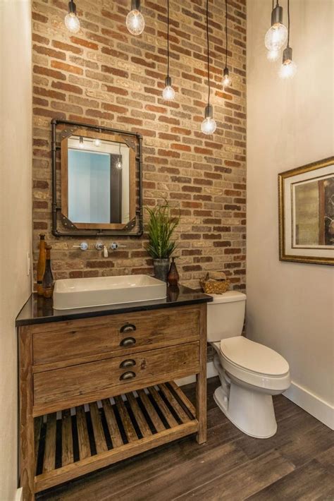 Exposed Brick Bathroom Ideas You Must See | SHAIROOM.COM | Brick bathroom, Rustic bathrooms ...