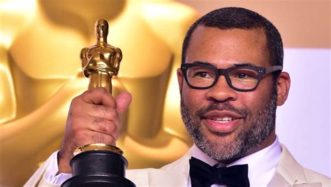 Get Out's Jordan Peele posts a photo of the moment his Oscar met his Emmy | Get Out's Jordan ...