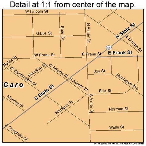 Caro Michigan Street Map 2613420