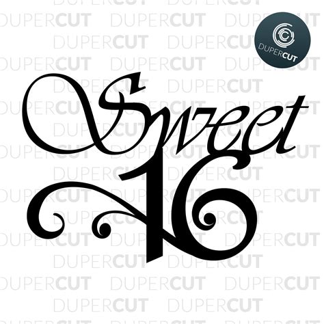 325 Sweet Sixteen Sweet 16 Svg SVG PNG EPS DXF File