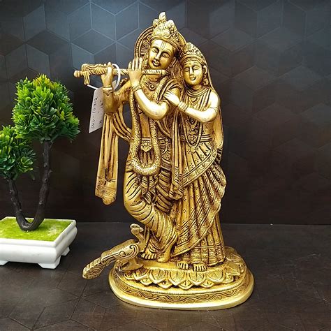 Brass Krishna Statue- 7" - VgoCart.Com - Brass Antique Collections