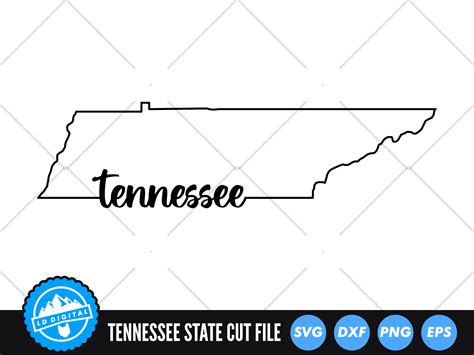 Tennessee SVG | Tennessee Outline | USA States Cut File By LD Digital ...