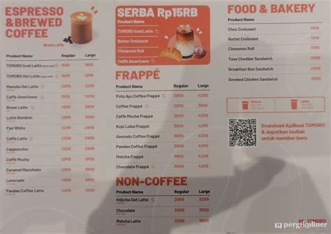 Selalu diperbarui! Menu Tomoro Coffee, Kemang