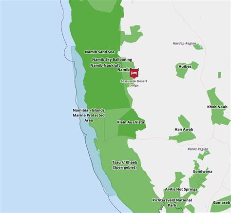 Map of Namibia Safari Lodges - Sossusvlei Desert Lodge