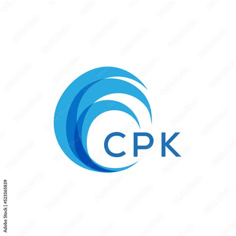 CPK letter logo. CPK blue image on white background. CPK Monogram logo ...