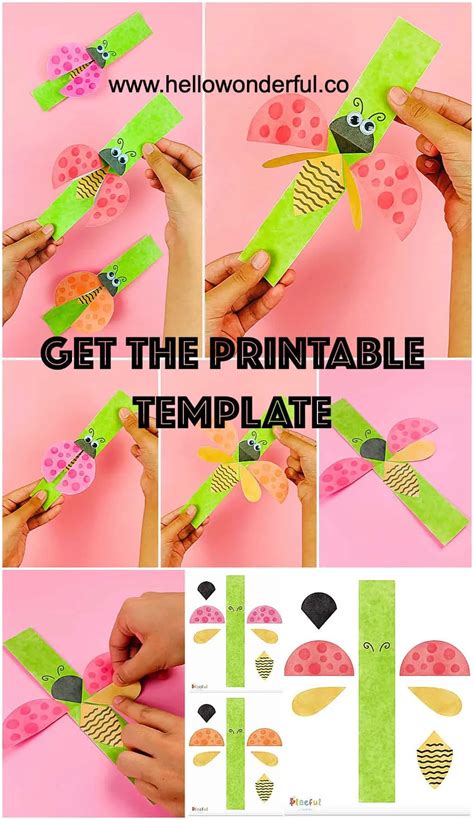 Paper Ladybug Craft With Printable Template