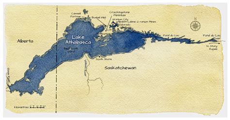 Lake Athabasca Map