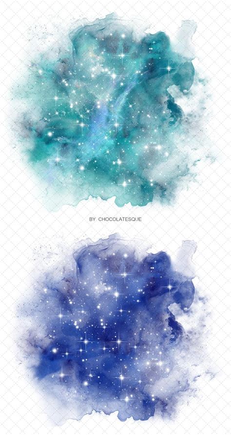 Watercolor galaxy stars splashes galaxy clipart galaxy stars | Etsy in ...