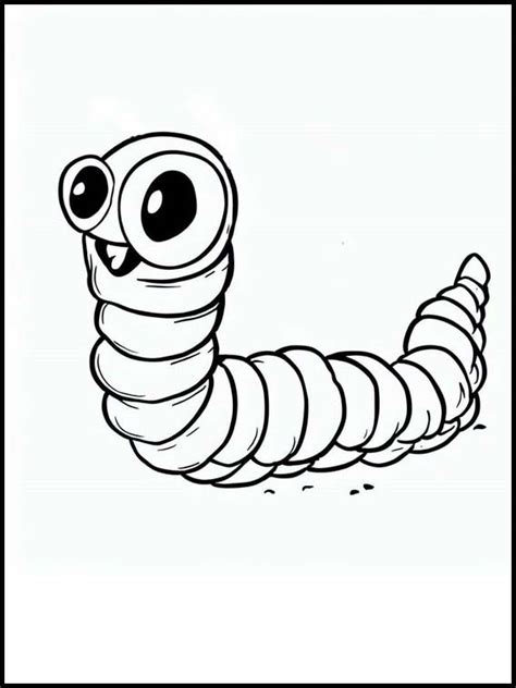 Printable Coloring Pages Worms - Animals 5