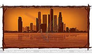 Singapore skyline - vector clipart