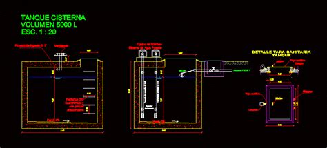 Tank Cistern 5000 Liters DWG Block for AutoCAD • Designs CAD