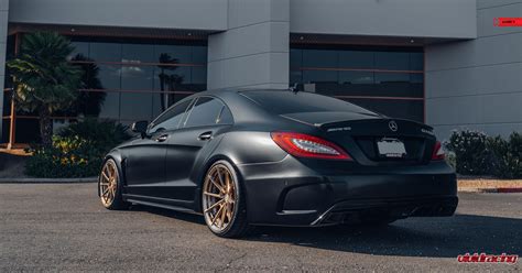 Mercedes-Benz CLS63 AMG W218 Black with ANRKY AN28 Aftermarket Wheels Wheel | Wheel Front