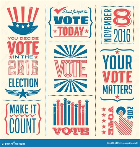 Vote banners stock vector. Illustration of banner, hands - 65005405