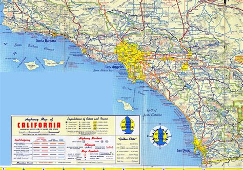 Large detailed road map of Los Angeles region. Los Angeles region large ...