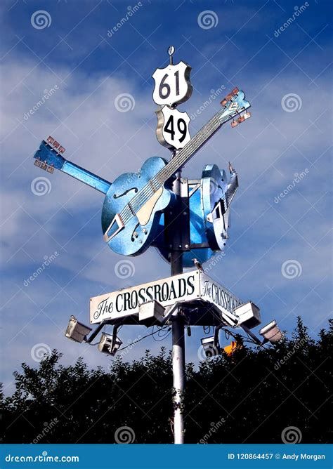 Delta Blues Guitar Highway Sign Stock Image - Image of gibson ...