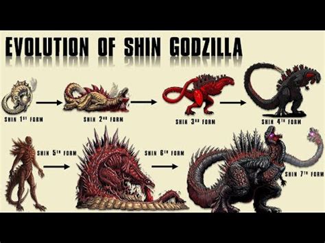 The 8 Forms of Shin Godzilla || Ultimate Evolution - YouTube | Godzilla ...