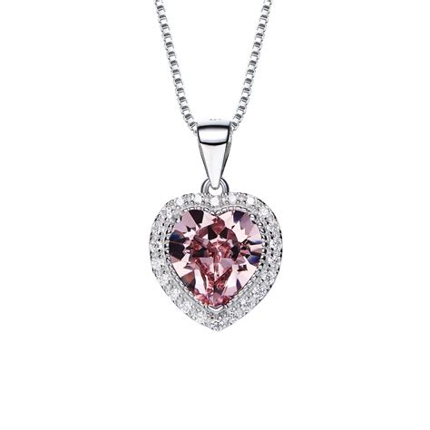 love heart december birthstone pendant necklace crystals from SWAROVSKI 925 sterling silver ...