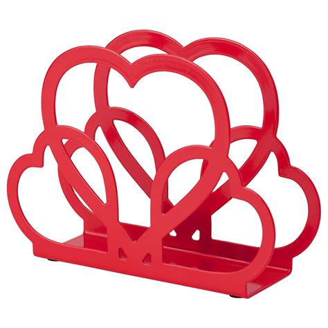 VINTERFINT napkin holder, heart-shaped red - IKEA