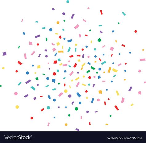 Rainbow confetti Royalty Free Vector Image - VectorStock