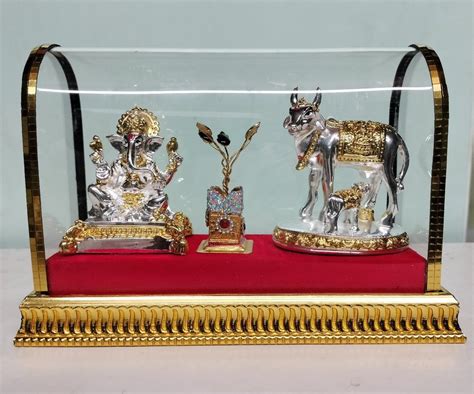 Red And Golden God Statue Display Acrylic Box, 2mm, Rectangular(base) at Rs 1350 in Surat