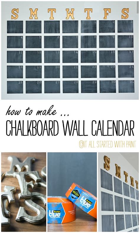 Chalkboard Wall Calendar DIY - It All Started With Paint