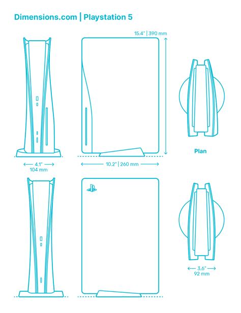 PlayStation 5 Dimensions & Drawings | Dimensions.com