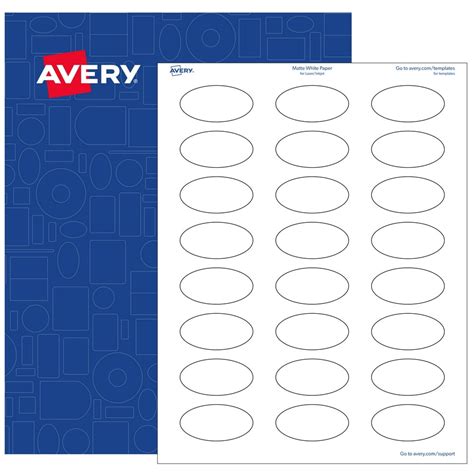 Avery Oval Labels, 1" x 2", White Matte, 6,000 Printable Labels ...