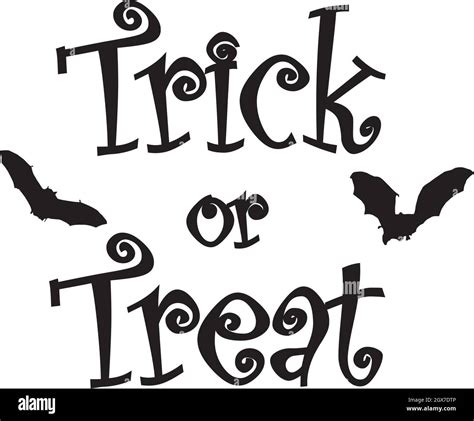 vector illustration of Halloween background, trick or treat with flying bats Stock Vector Image ...