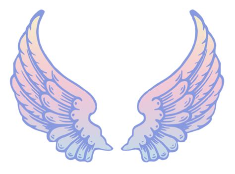 Public Domain Pastel Angel Wings - Free Clip Art